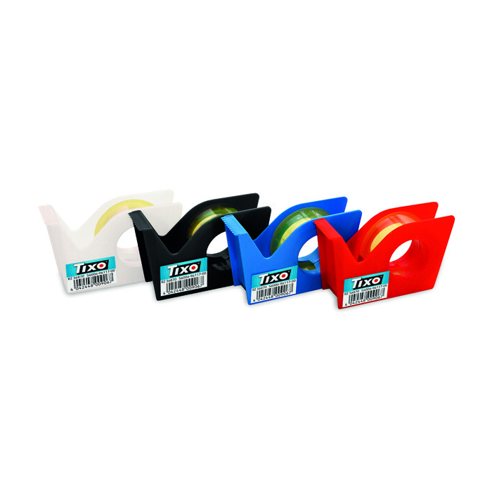 TIXO Abroller inkl. Klebeband transparent 15 mm x 10 m 1 Stück farblich sortiert