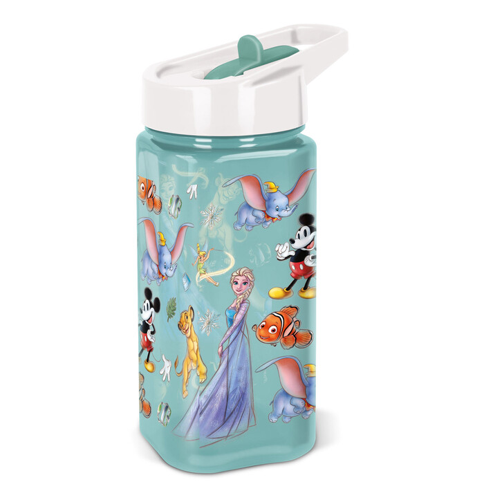 Trinkflasche Disney 540 ml eckig mit Strohhalm