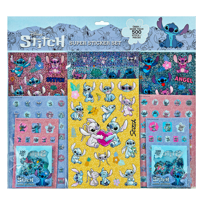 DISNEY Super Sticker-Set Stitch über 500 Sticker bunt