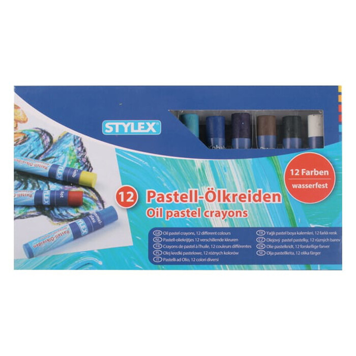 STYLEX Pastell-Ölkreiden 12 Stück mehrere Farben