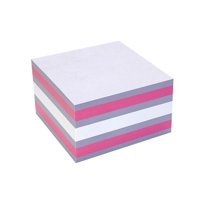 Haftnotizblock Brilliant-Mix, 75 x 75mm, 450 Blatt, violett/pink
