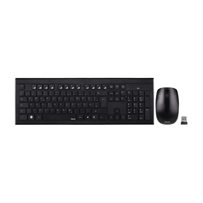 HAMA Tastatur & Maus Set Cortino Wireless schwarz