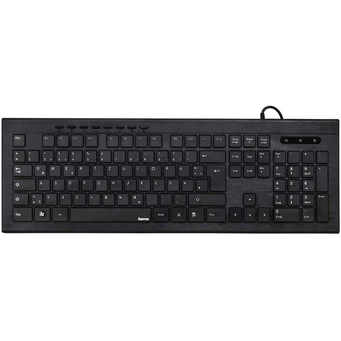 HAMA Multimedia-Tastatur Anzano mit seitlichen Leuchtstreifen schwarz