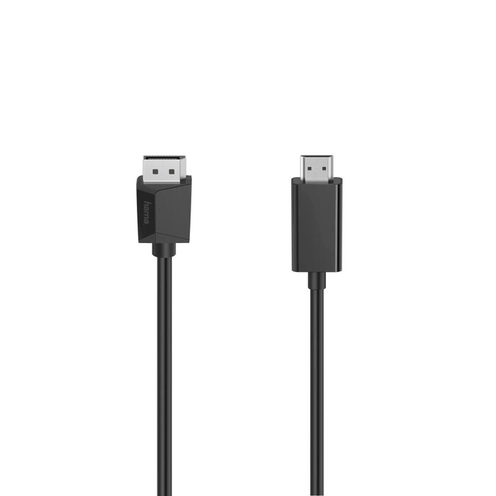 HAMA Video-Kabel Displayport/HDMI Stecker Ultra-HD schwarz