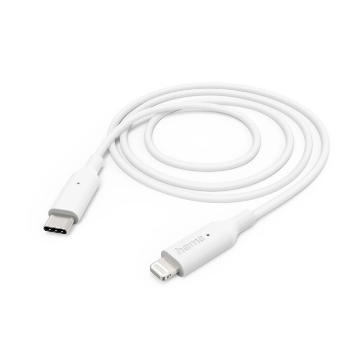 HAMA Ladekabel USB-C zu Lightning 1 m weiß