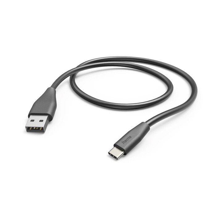 HAMA Ladekabel USB-A zu USB-C 1,5 m schwarz