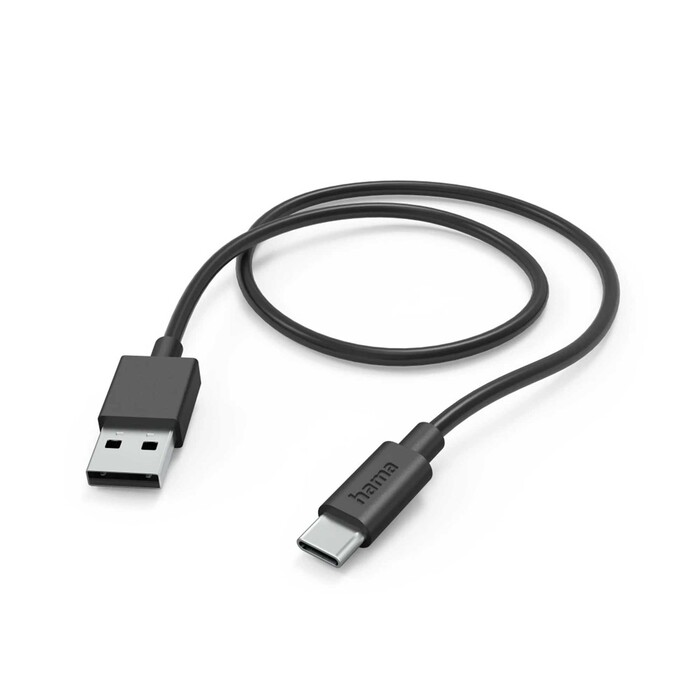 HAMA Ladekabel USB-A- auf USB-C-Stecker 1 m schwarz