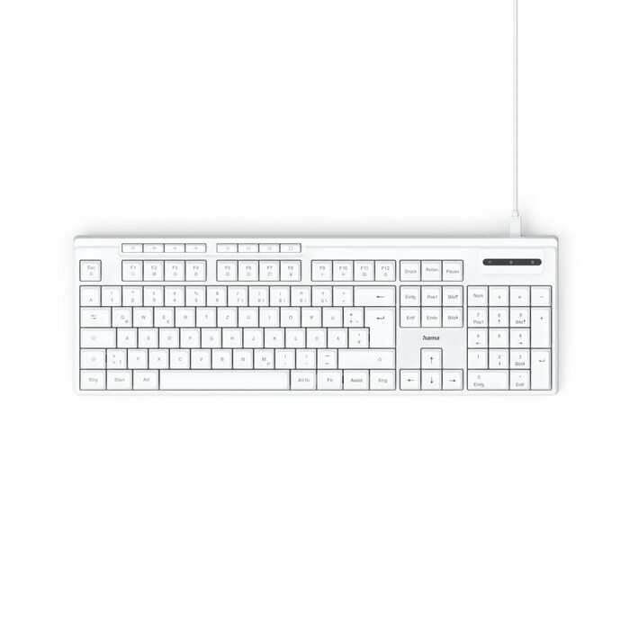 HAMA USB-Tastatur CK-200 QWERTZ kabelgebunden weiß