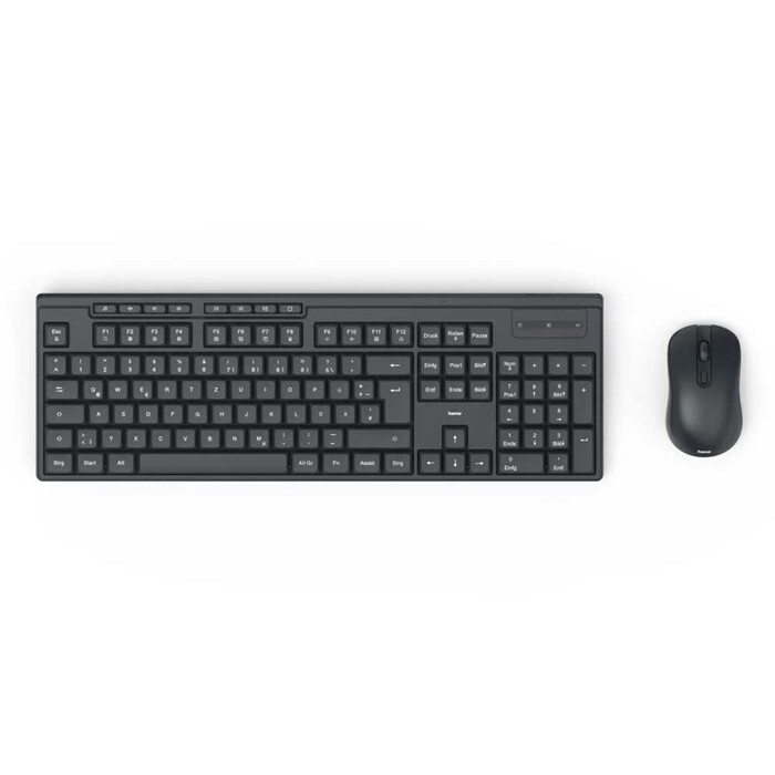 HAMA Funktastatur mit Maus WKM-200 DE kabellos schwarz
