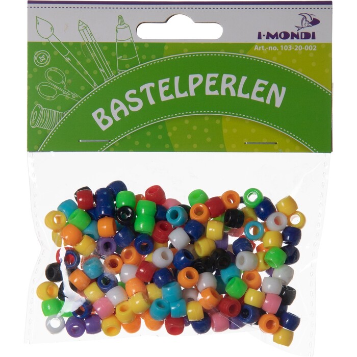 I-MONDI Perlen aus Kunststoff 8 mm mehrere Farben