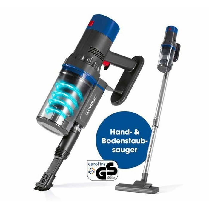 CLEANMAXX Hybrid Akku-Zyklon-Staubsauger 160 W blau/grau