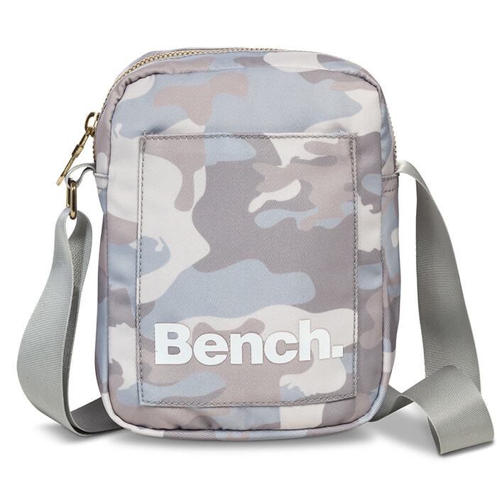 BENCH Umhängetasche camouflage hellgrau/weiß