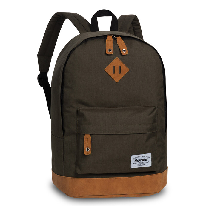 BESTWAY Rucksack mit Laptopfach braun