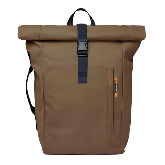 BESTWAY Rucksack Roll-Top dunkelbraun