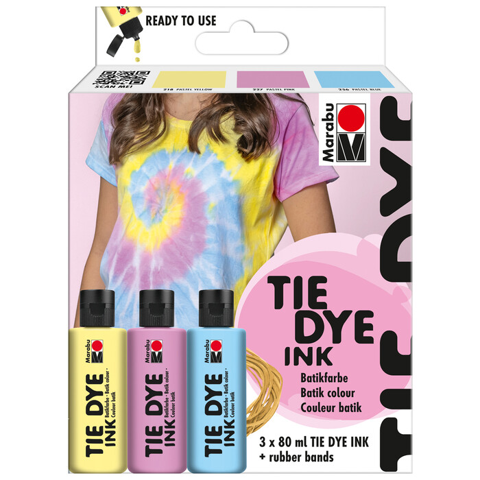 MARABU Tie Dye Batikfarben-Set Pastell 3 x 80 ml