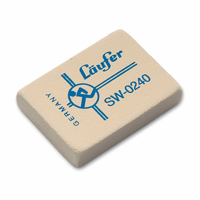 LÄUFER Kautschuk Radierer weiß