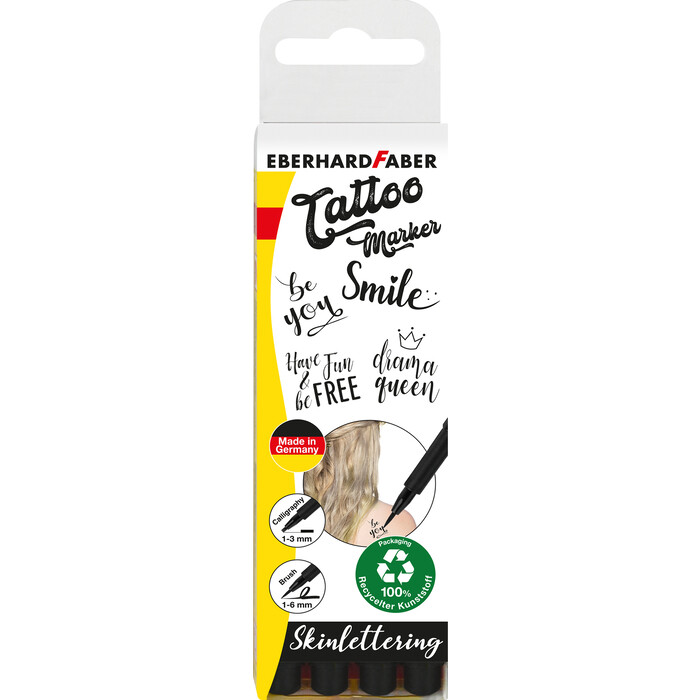 EBERHARD FABER Tattoo Marker Skinlettering 4 Teile