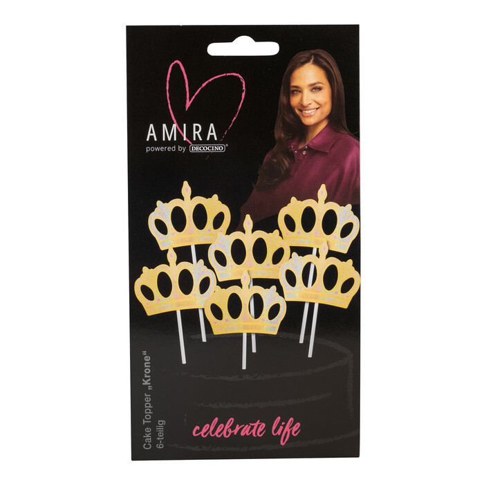 DECOCINO by Amira Cake Topper Krone 6-teilig