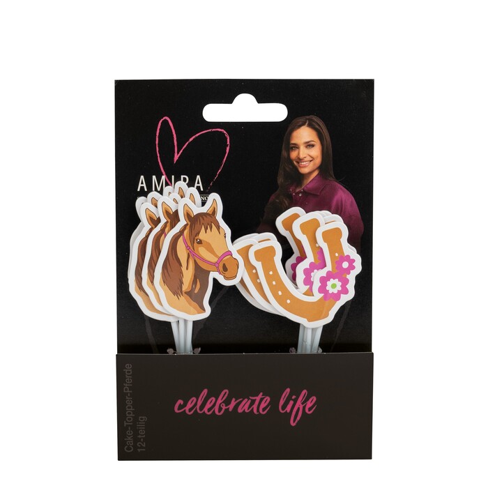 DECOCINO by Amira Cake Topper Pferde 12-teilig