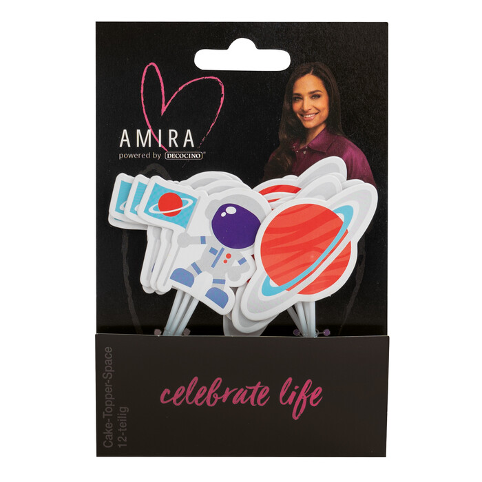 DECOCINO by Amira Cake Topper Space 12-teilig