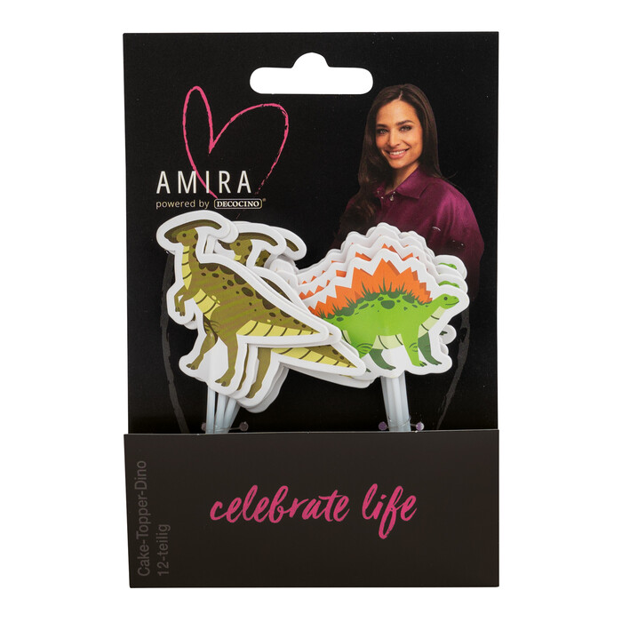 DECOCINO by Amira Cake Topper Dino 12-teilig