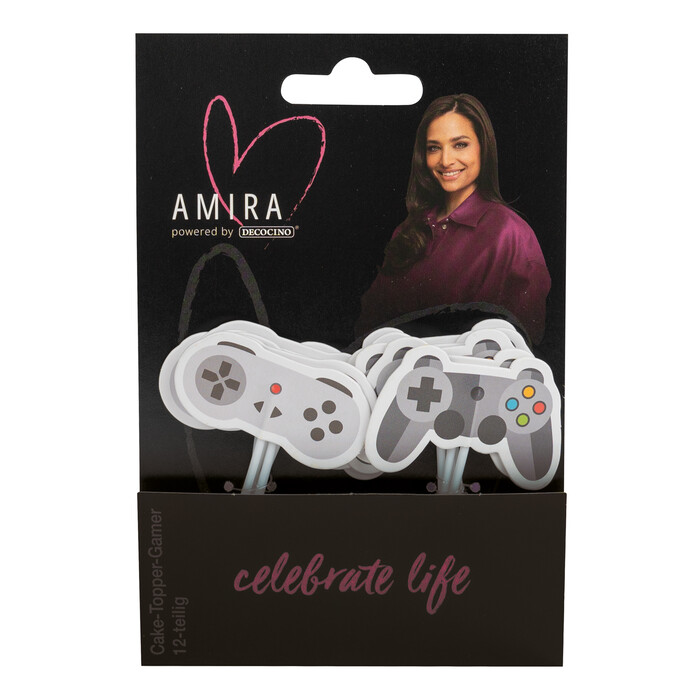 DECOCINO by Amira Cake Topper Gaming 12-teilig