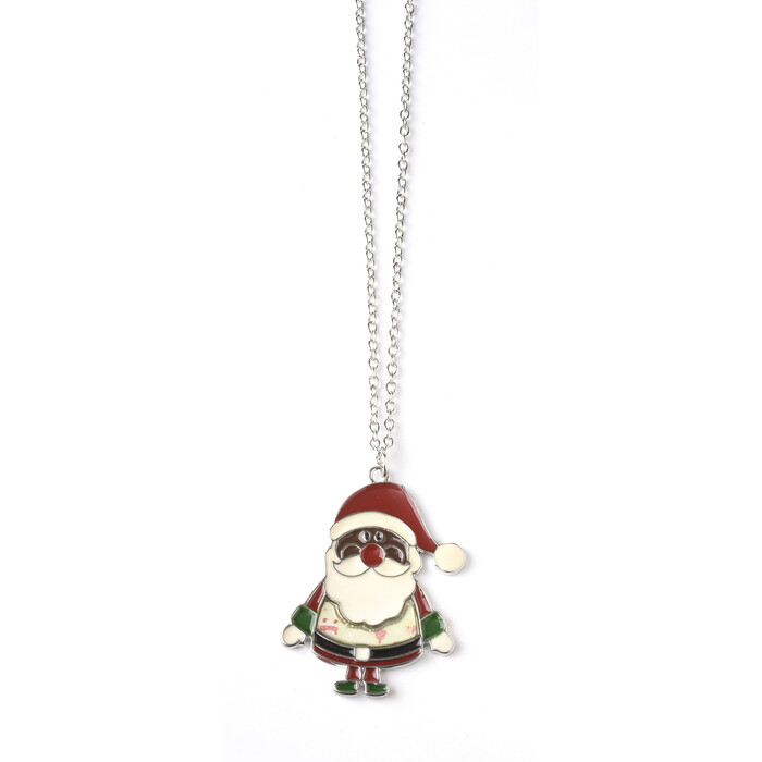 Halskette Weihnachtsmann silber