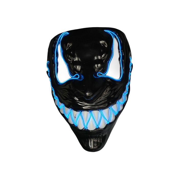 LED Maske Phantom schwarz/blau