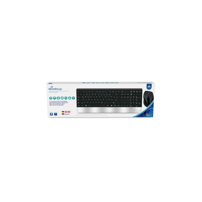 MEDIARANGE Wireless Keyboard + Maus Set schwarz