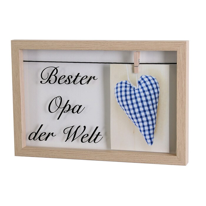 Cliprahmen Bester Opa der Welt für 1 Bild 30 x 20 cm natur