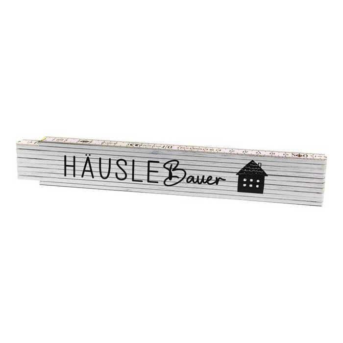 Zollstock Häusle Bauer aus Holz 2 m weiß