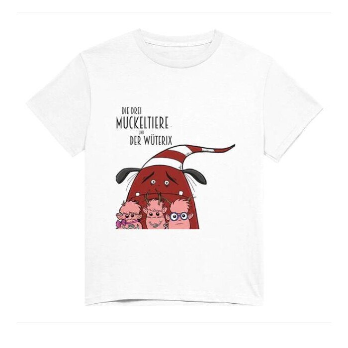 Laura Mattern: Kinder T-Shirt Die drei Muckeltiere & der Wüterix