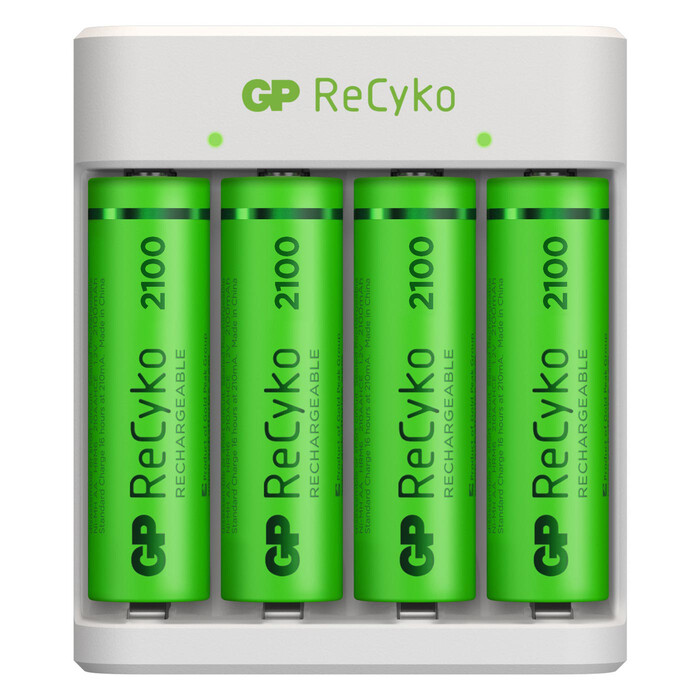 GP ReCyko USB-Ladegerät inkl. 4 x AA Batterien 2.100 mAh
