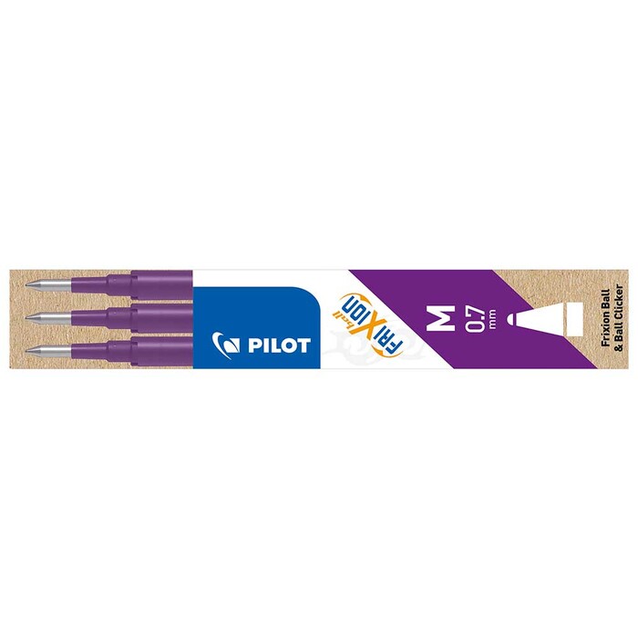 PILOT Ersatzminen FriXion Ball oder Clicker 07 im 3er Etui violett