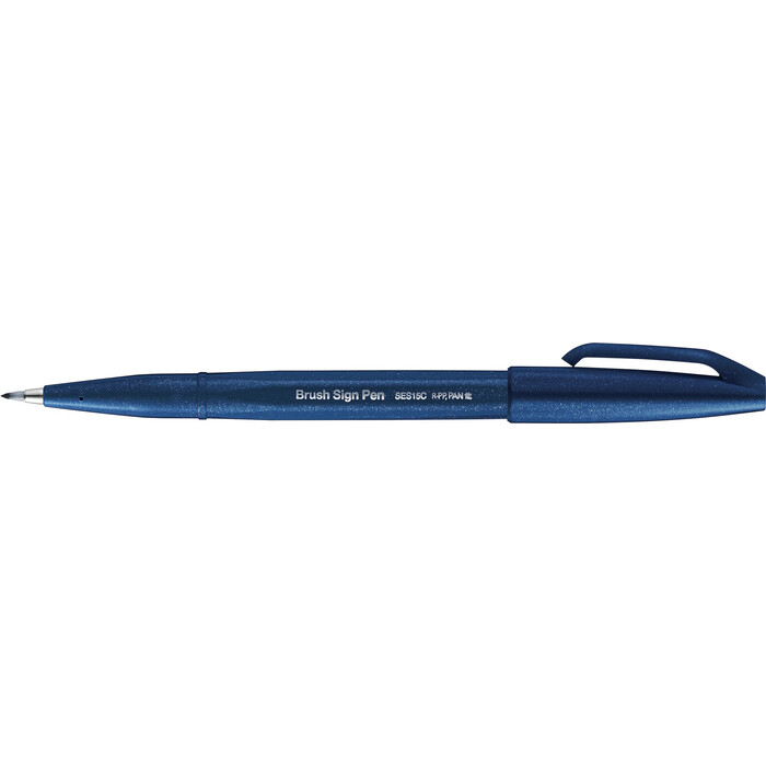 PENTEL Brush Sign Pen Faserschreiber mit flexibler Pinsel-ähnlicher Spitze nachtblau