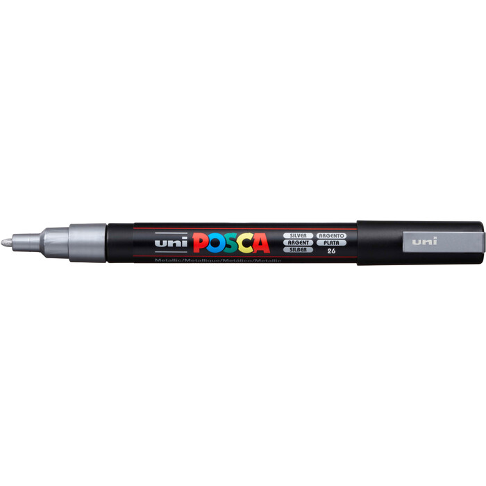 Faber-Castell Pigmentmarker - Uni-Ball Posca PC-3M, silber