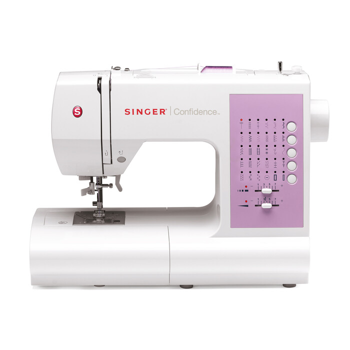 SINGER Elektronische Nähmaschine Confidence 7463 weiß/rosa