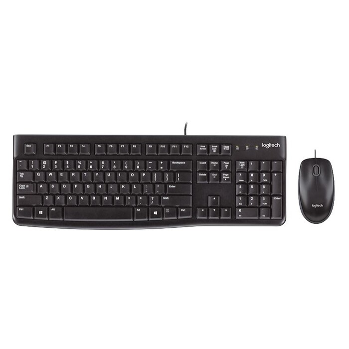 Logitech Tastatur + Maus MK120 schwarz
