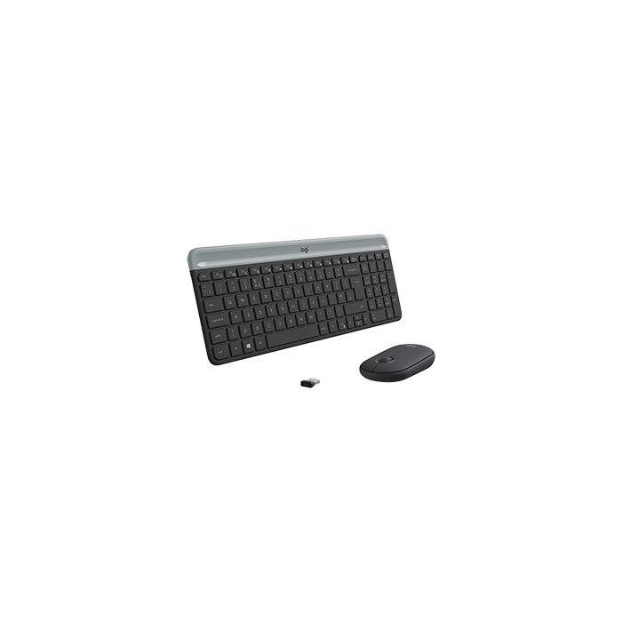 Logitech Tastatur + Maus MK470 grau