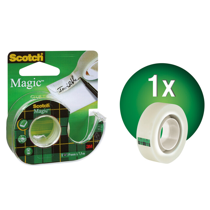 SCOTCH Klebebandabroller inkl. Klebeband Magic 19 mm x 7,5 m