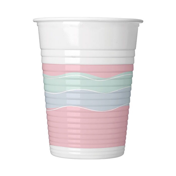 Becher - Pastell, 8 Stück