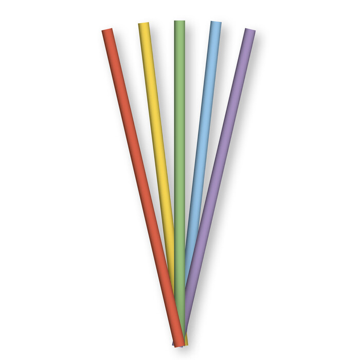 Papiertrinkhalme 19 cm 50 Stück mehrere Farben