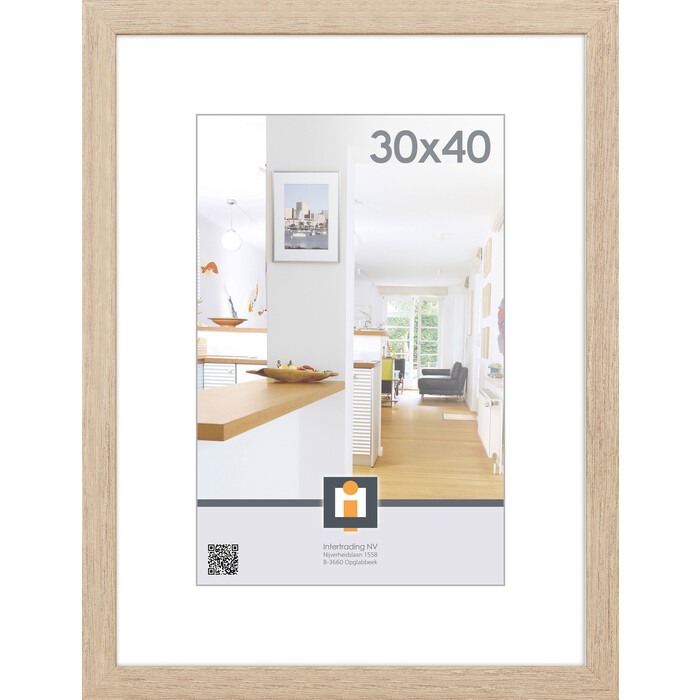 INTERTRADING Bilderrahmen Livorno 30 x 40 cm grau