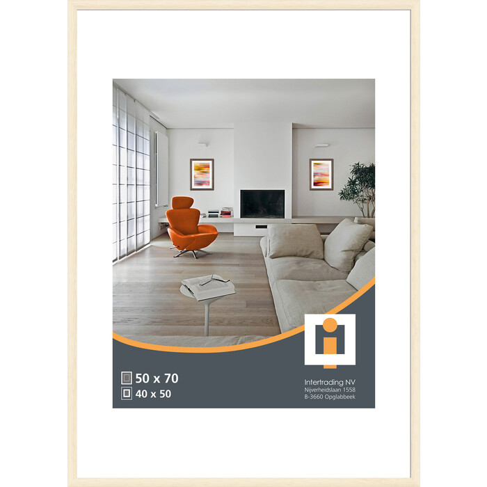 INTERTRADING Bilderrahmen Nizza 50 x 70 cm natur