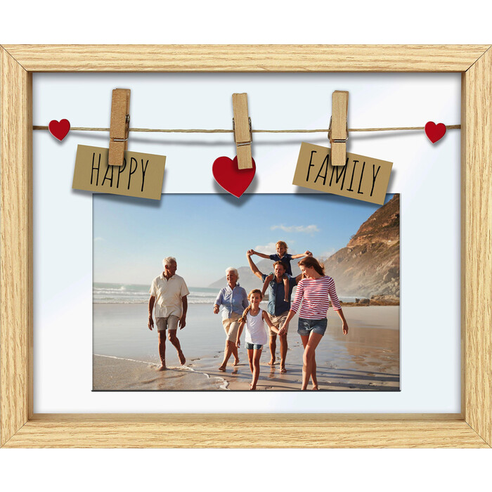 INTERTRADING Bilderrahmen Rio - Happy Family 22,5 x 18,5 cm natur