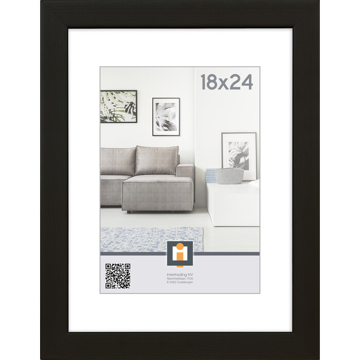 INTERTRADING Bilderrahmen Livorno 18 x 24 cm schwarz