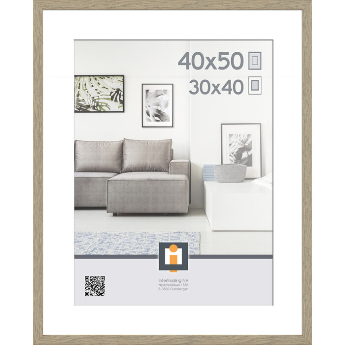 INTERTRADING Bilderrahmen Madrid Vintage 40 x 50 cm braun