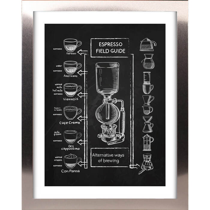 Bilderrahmen Espresso 23,5 x 29,5 cm silber