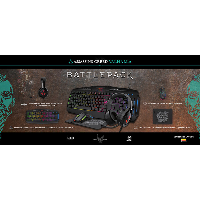 Assassin's Creed Battlepack 4-in-1 Gaming Kit mit RGB Beleuchtung