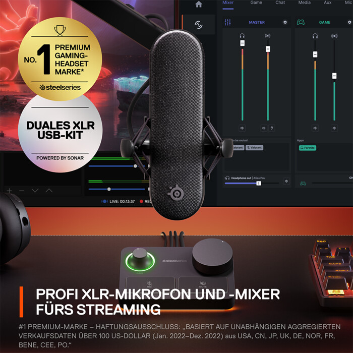 Steelseries Alias Pro Streaming Mikrofon